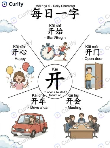 Daily Chinese Character Visual Guide: Learn Characters with Pinyin