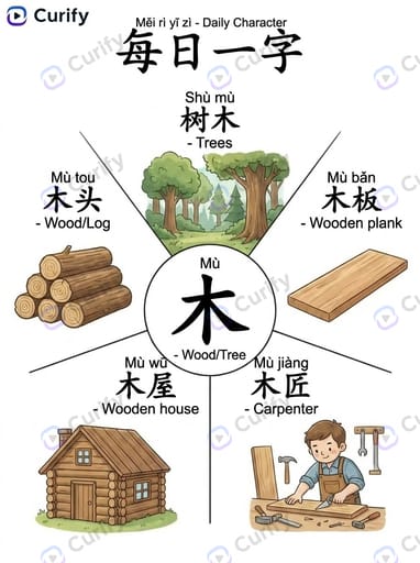 Daily Chinese Character Visual Guide: Learn Characters with Pinyin