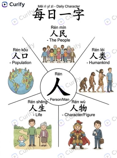 Daily Chinese Character Visual Guide: Learn Characters with Pinyin