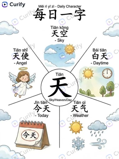 Daily Chinese Character Visual Guide: Learn Characters with Pinyin