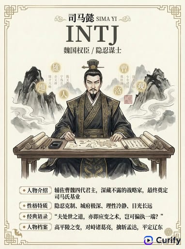 Chinese Classic Character MBTI Poster | Curify AI