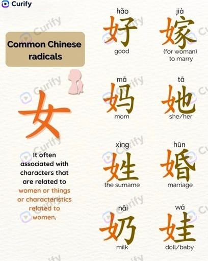 Chinese Radical Learning Poster