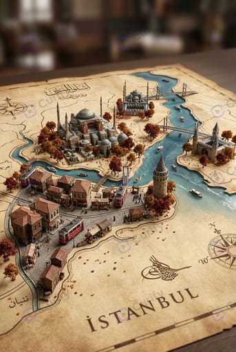 City Miniature Landscape — Generate a high-detail street-style map of a city with a hyper-photorealistic miniature version d…