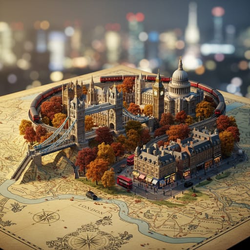 Nano Banana संकेत शब्द: शहर सूक्ष्म दृश्य मानचित्र जनरेटर｜Curify AI