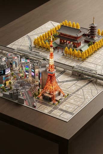 Nano Banana 프롬프트: 도시 미니어처 경관 지도 생성기｜Curify AI