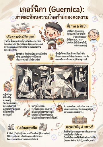 Classical Famous Painting Analysis Cartoon Infographic preview 1