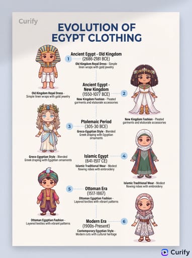 Clothing Evolution History Poster | Curify AI