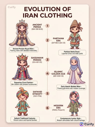 Clothing Evolution History Poster | Curify AI