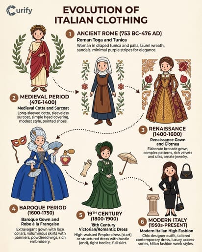 Clothing Evolution History Poster | Curify AI