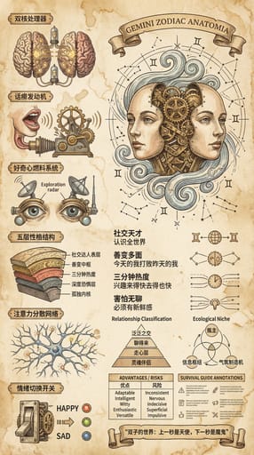 Nano Banana Подсказки: Генератор анатомических карт звездных знаков в стиле стимпанк｜Curify AI