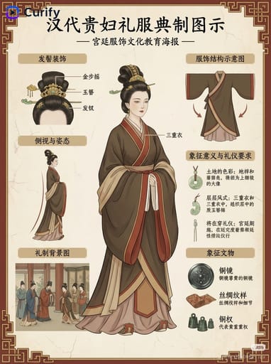 Nano Banana 提示词：国风服饰科普插画生成器｜Curify AI