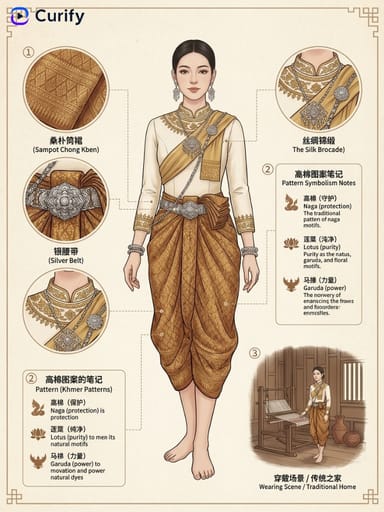 Nano Banana Prompts: Generador de ilustraciones de divulgación de vestimenta tradicional｜Curify AI