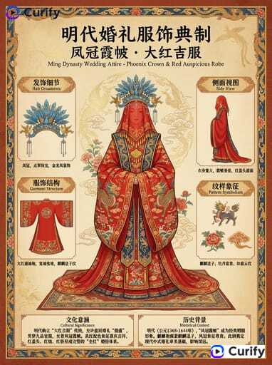 Nano Banana 提示词：国风服饰科普插画生成器｜Curify AI