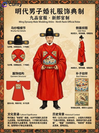 Nano Banana 提示词：国风服饰科普插画生成器｜Curify AI