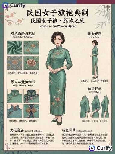 Nano Banana 提示词：国风服饰科普插画生成器｜Curify AI
