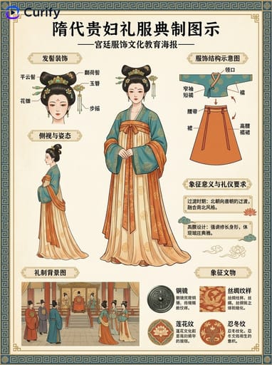 Nano Banana 提示词：国风服饰科普插画生成器｜Curify AI