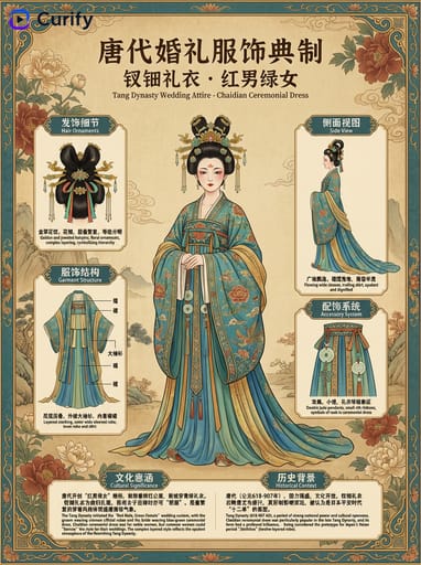 Nano Banana 提示词：国风服饰科普插画生成器｜Curify AI