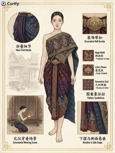 Nano Banana 提示词：国风服饰科普插画生成器｜Curify AI