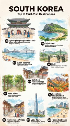 Nano Banana Prompt: Country Top 10 Travel Destinations Poster Generator | Curify AI