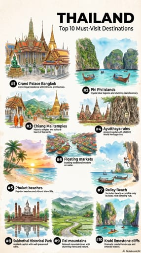 Nano Banana Prompt: Country Top 10 Travel Destinations Poster Generator | Curify AI