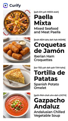 Küchen-Lebensmittelvokabular-Poster | Curify AI