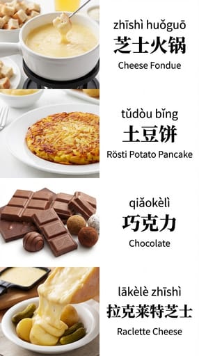 Küchen-Lebensmittelvokabular-Poster | Curify AI