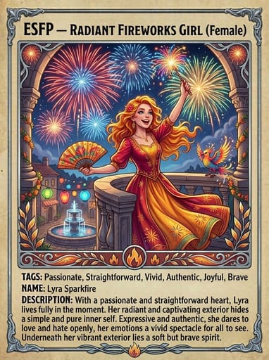 esfp radiant fireworks female