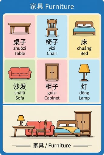 Cartes d'apprentissage pour les essentiels quotidiens pour enfants (Cartes Kawaii Bilingues) | Curify AI