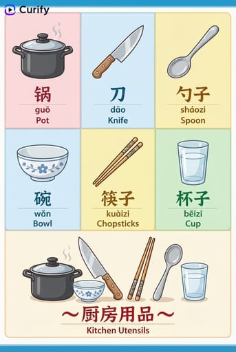 Çocuklar için Günlük İhtiyaçlar Öğrenme Kartları (İki Dilli Kawaii Kartlar) | Curify AI