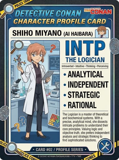 탐정 코난 캐릭터 MBTI 카드 (AI 애니메이션 프로필) | Curify AI