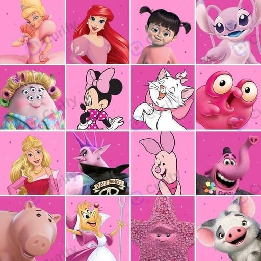 Nano Banana Prompt: Disney Character Color Grid Art Generator | Curify AI