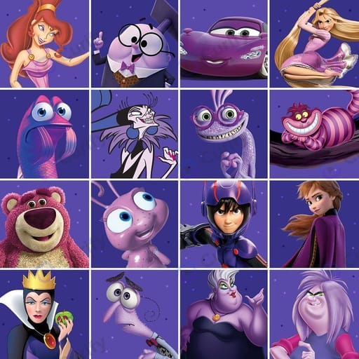 Nano Banana Prompt: Disney Character Color Grid Art Generator | Curify AI