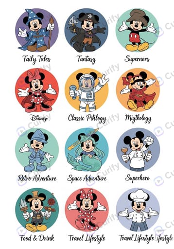 Nano Banana Prompt: Disney Character Costume Themed Grid Generator | Curify AI