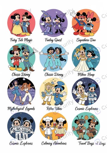 Nano Banana Prompt: Disney Character Costume Themed Grid Generator | Curify AI