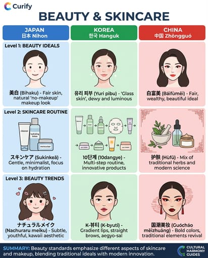 Nano Banana Prompt: East Asian Culture Comparison Infographic | Curify AI