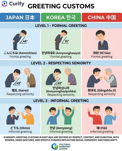 Nano Banana Prompt: East Asian Culture Comparison Infographic | Curify AI