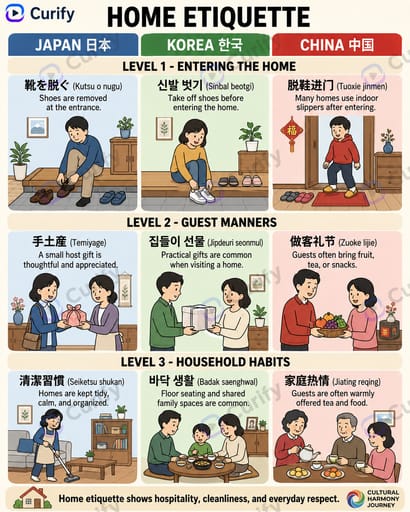 东亚文化对比信息图