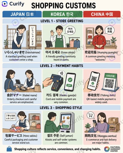 Nano Banana Prompt: East Asian Culture Comparison Infographic | Curify AI
