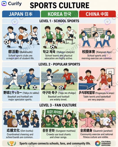 Nano Banana Prompt: East Asian Culture Comparison Infographic | Curify AI
