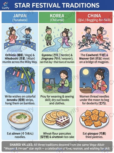 Nano Banana Prompt: East Asian Culture Comparison Infographic | Curify AI