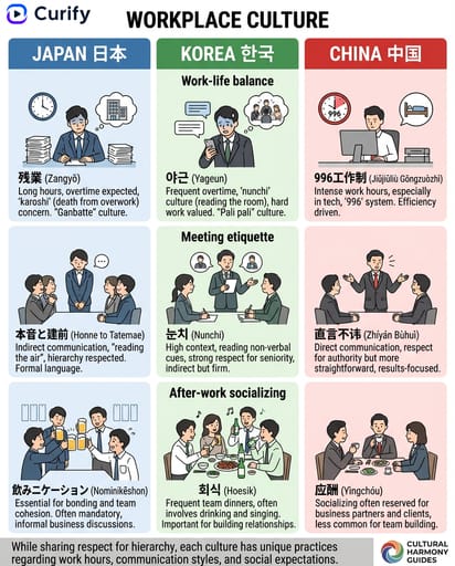 Nano Banana Prompt: East Asian Culture Comparison Infographic | Curify AI