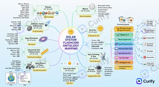 solar system astronomy mindmap