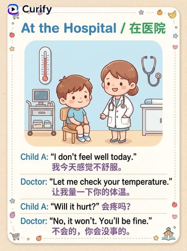 Nano Banana 提示：英语对话场景学习卡 | Curify AI