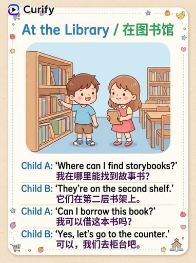 Nano Banana 提示：英语对话场景学习卡 | Curify AI