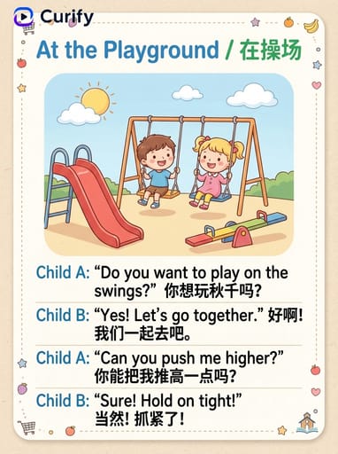 Nano Banana 提示：英语对话场景学习卡 | Curify AI