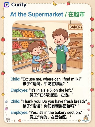 Nano Banana 提示：英语对话场景学习卡 | Curify AI