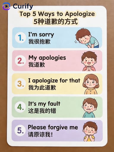 Nano Banana 提示：前五英语短语学习卡 | Curify AI