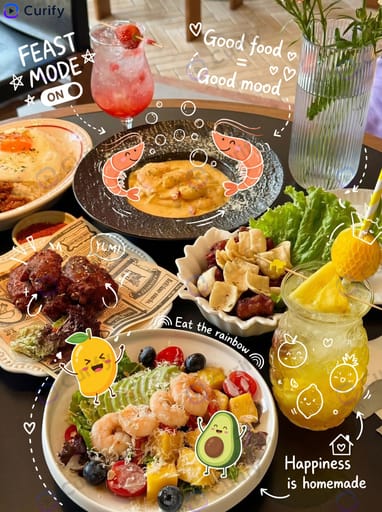 Food Photo Doodle Sticker Overlay