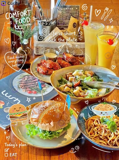 Food Photo Doodle Sticker Overlay