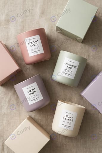 Candle Packaging — Modern Pastel